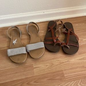 2 pairs women’s sandals